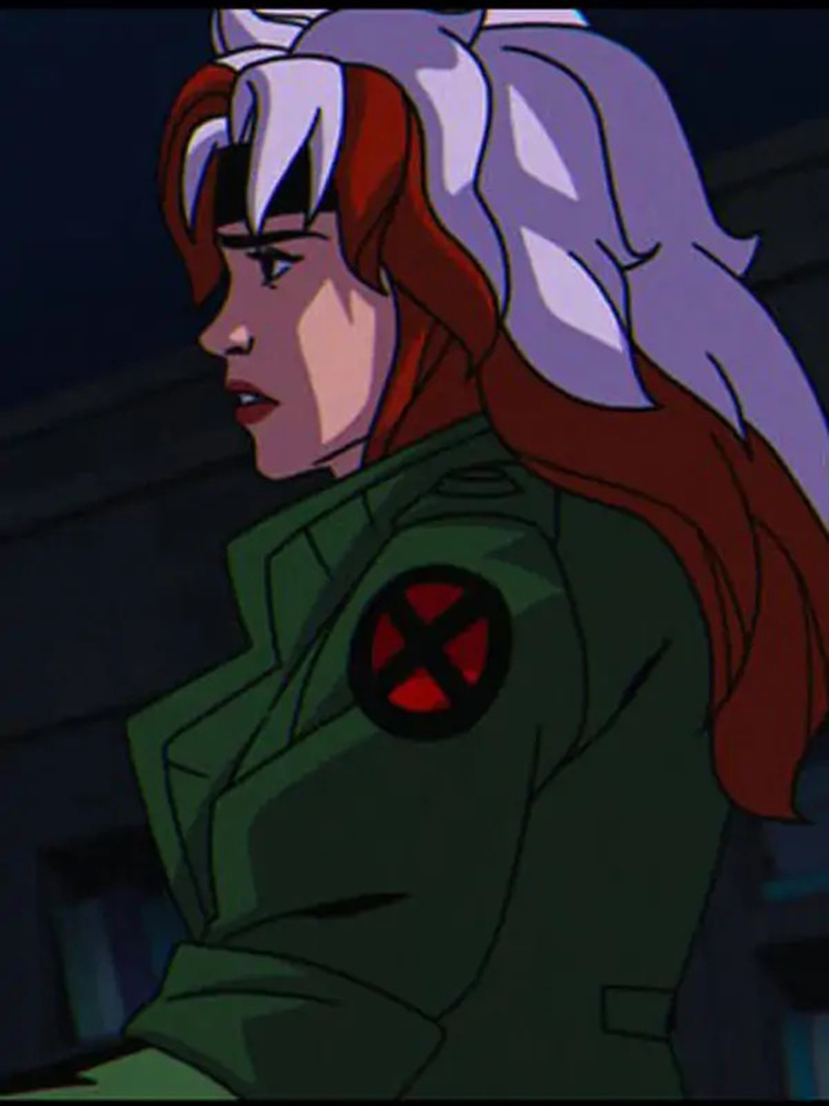 Rogue X-Men 97 Green Leather Crop Jacket