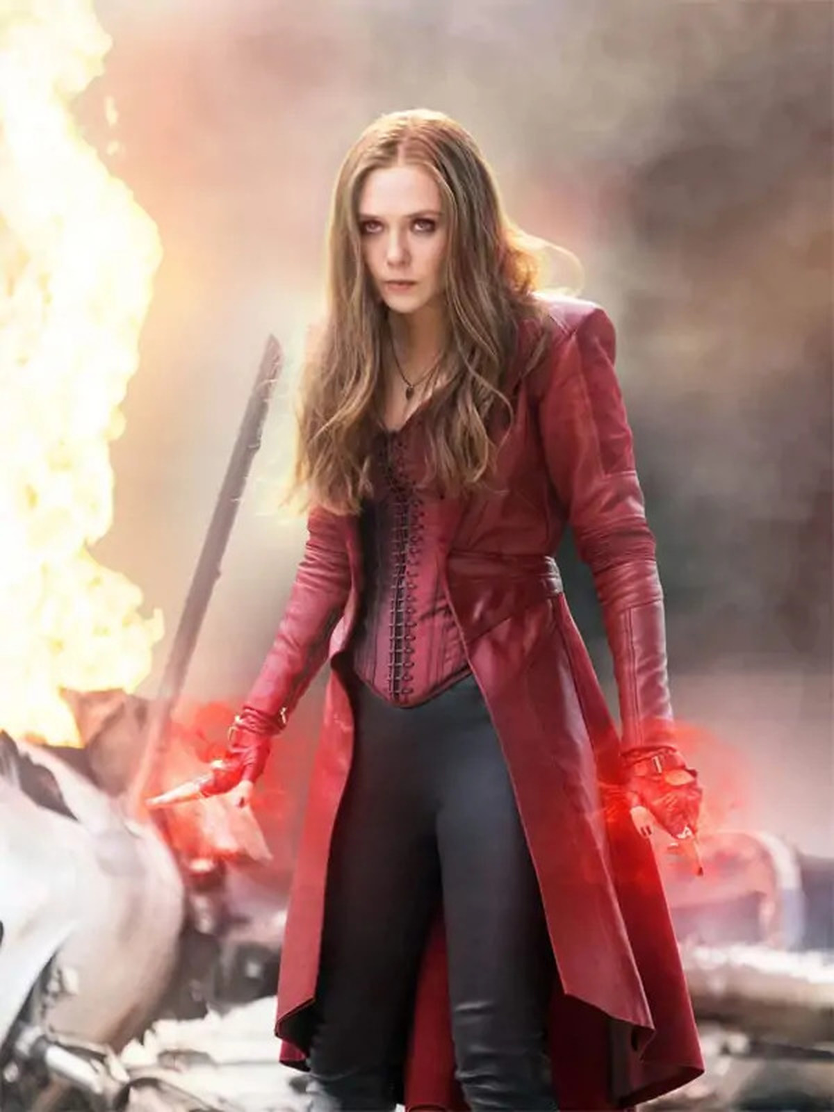 Scarlet Witch Civil War Coat - Captain America Elizabeth Olsen Coat
