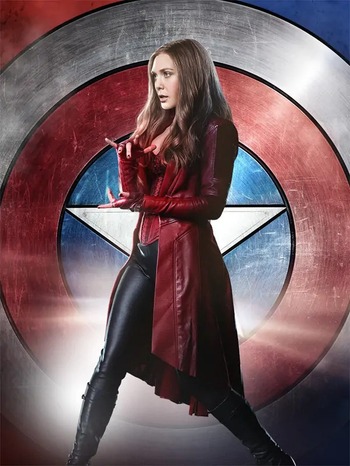 Scarlet Witch Civil War Coat - Captain America Elizabeth Olsen Coat