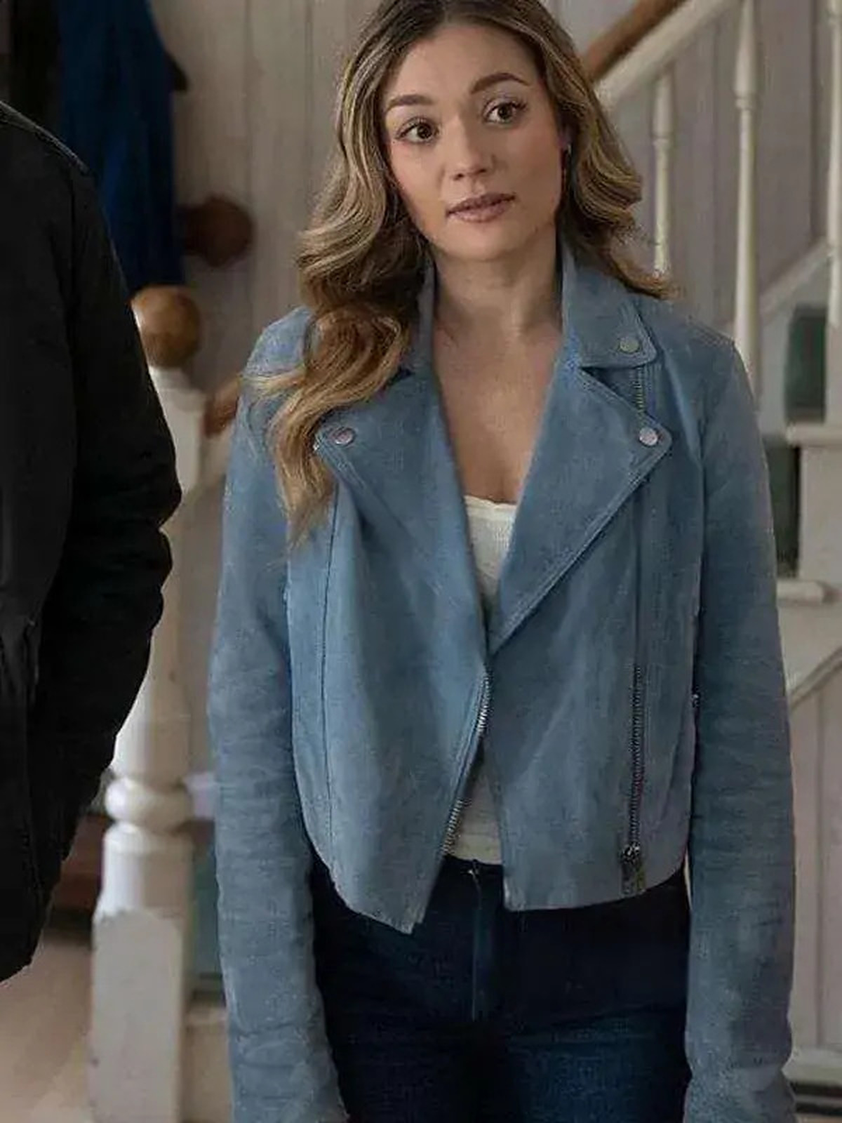 Sullivan’s Crossing S02 Lola Gunderson Suede Biker Jacket