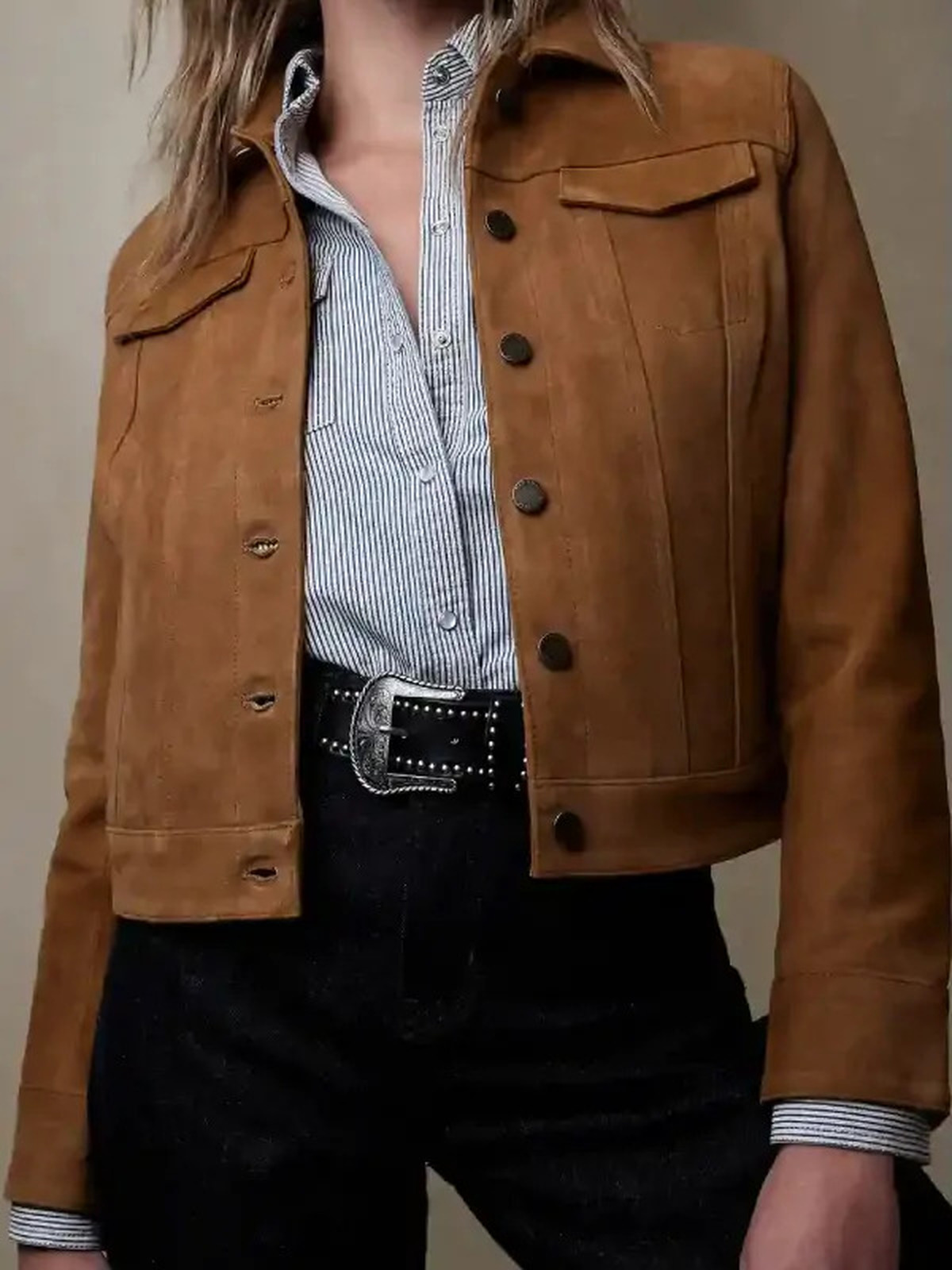 Sullivan’s Crossing S02 Maggie Sullivan Leather Trucker Jacket