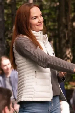 Sullivan’s Crossing S02 Morgan Kohan White Puffer Vest