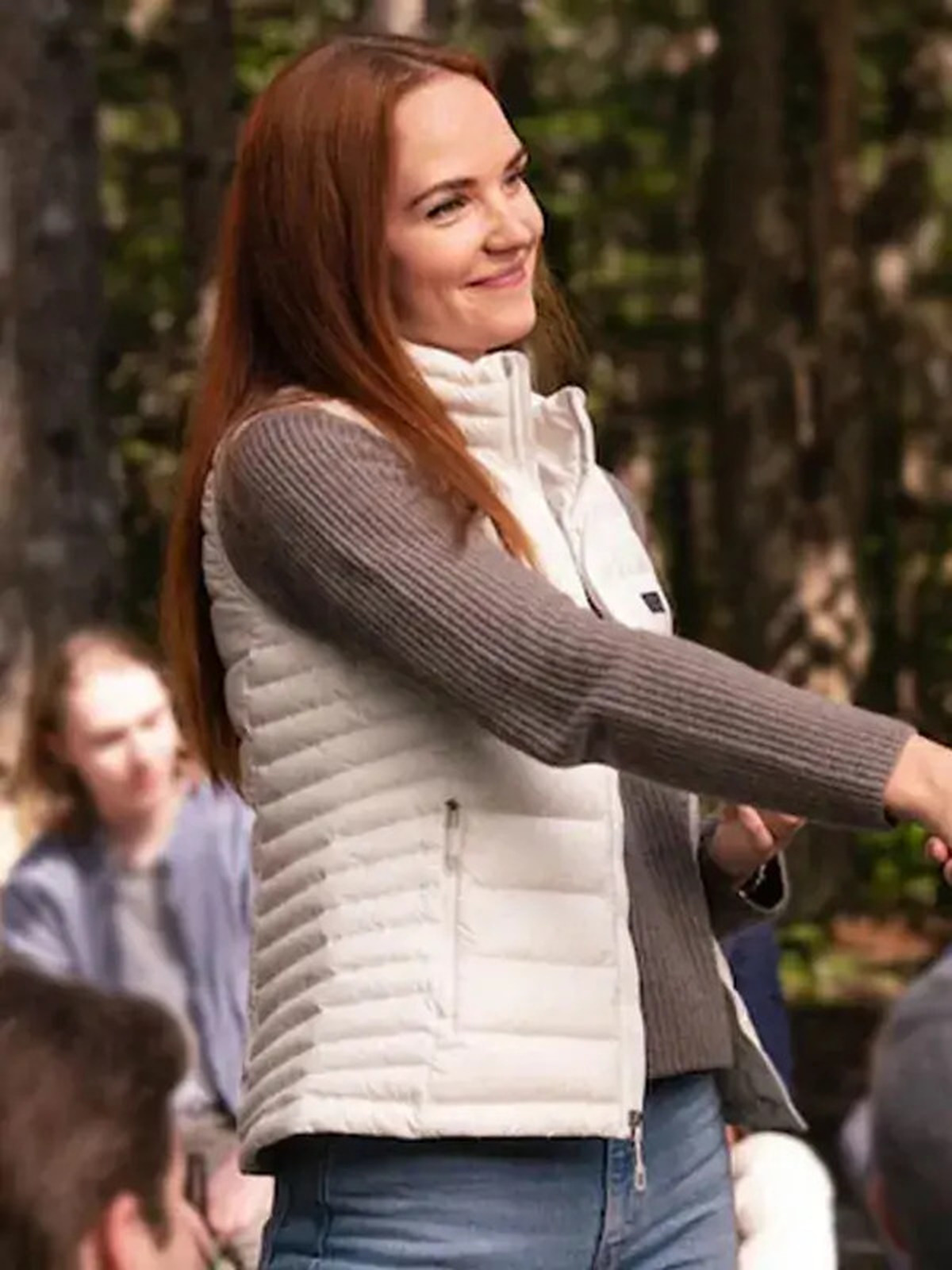 Sullivan’s Crossing S02 Morgan Kohan White Puffer Vest