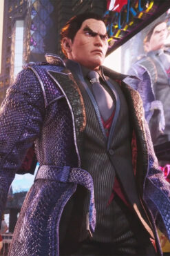 Tekken 8 Kazuya Mishima Leather Trench Coat