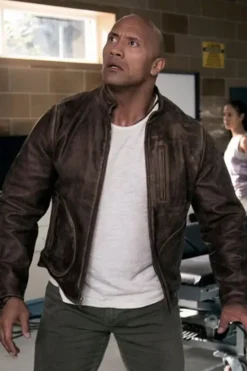 The Rock Rampage Dwayne Johnson Distressed Leather Jacket