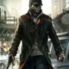 Watch Dog Aiden Pearce Black Leather Coat