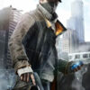 Watch Dog Aiden Pearce Black Leather Coat