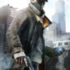 Watch Dog Aiden Pearce Black Leather Coat