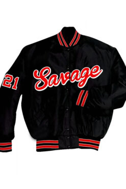 21 Savage Black Varsity Jacket