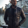 Andrew Tate Black Leather Puffer Jacket