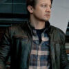 Avengers Age of Ultron Jeremy Renner Black Leather Jacket