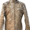 Cafe Racer Cowhide Leather Fur Jacket