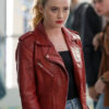 Freaky Kathryn Newton Red Leather Jacket