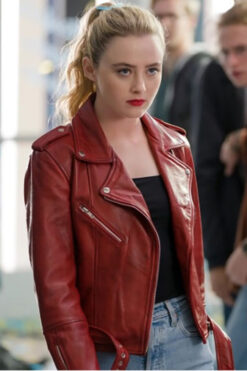 Freaky Kathryn Newton Red Leather Jacket