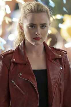 Freaky Kathryn Newton Red Leather Jacket