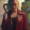 Freaky Kathryn Newton Red Leather Jacket