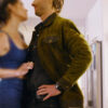 Glen Powell Hitman Suede Leather Jacket