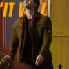 Glen Powell Hitman Suede Leather Jacket