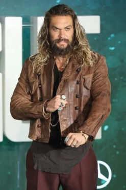 Justice League Jason Momoa Biker Leather Jacket