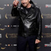 Madrid Premiere Antonio Banderas Leather Biker Jacket