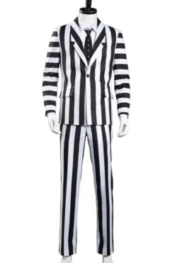 Michael Keaton Beetlejuice Striped Costume Suit