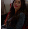 New Girl S6 Megan Fox Blue Biker Jacket