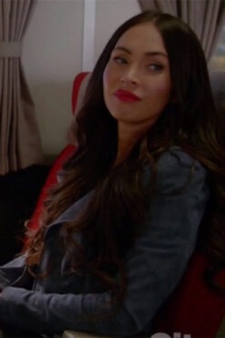 New Girl S6 Megan Fox Blue Biker Jacket