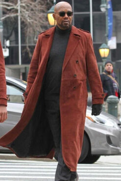 Shaft Samuel L Jackson Leather Long Coat