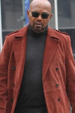 Shaft Samuel L Jackson Leather Long Coat