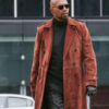 Shaft Samuel L Jackson Leather Long Coat