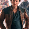 Solo A Star Wars Story Alden Ehrenreich Brown Leather Jacket