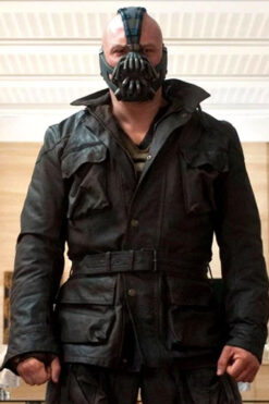 The Dark Knight Rises Tom Hardy Black Leather Jacket