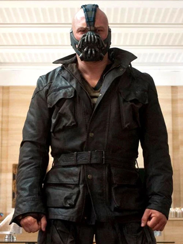 The Dark Knight Rises Tom Hardy Black Leather Jacket