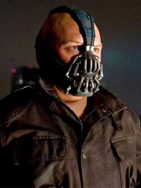 The Dark Knight Rises Tom Hardy Black Leather Jacket