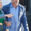The Perfect Couple Liev Schreiber Blue Cotton Jacket