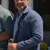 The Perfect Couple Liev Schreiber Blue Cotton Jacket