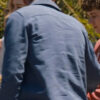 The Perfect Couple Liev Schreiber Blue Cotton Jacket