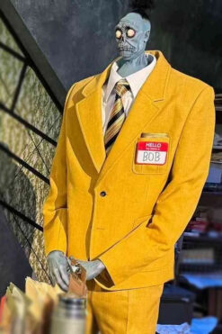 The Shrunken Head Bob Beetlejuice Costume Yellow Suit