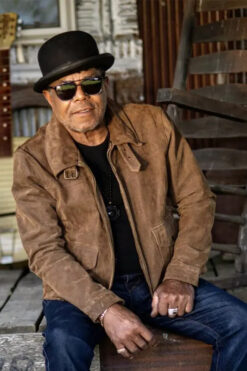 Tito Jackson Brown Suede Leather Jacket