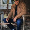 Tito Jackson Brown Suede Leather Jacket