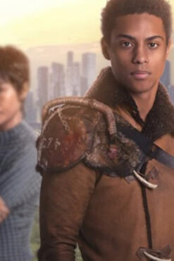 Uglies David Brown Leather Shearling Coat