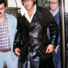 Elvis Presley Black Leather Long Coat