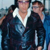 Elvis Presley Black Leather Long Coat