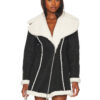 Jaedon Faux Shearling Jacket Dress