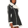 Jaedon Faux Shearling Jacket Dress