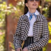 Lily Collins Emily In Paris SO4 Plaid Jacket