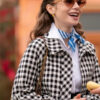 Lily Collins Emily In Paris SO4 Plaid Jacket