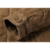 Men's Vintage Sherpa Lined Corduroy khaki Trucker Jacket