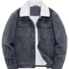 Men's Vintage Sherpa Lined Corduroy Trucker Jacket