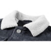Men's Vintage Sherpa Lined Corduroy Gray Trucker Jacket